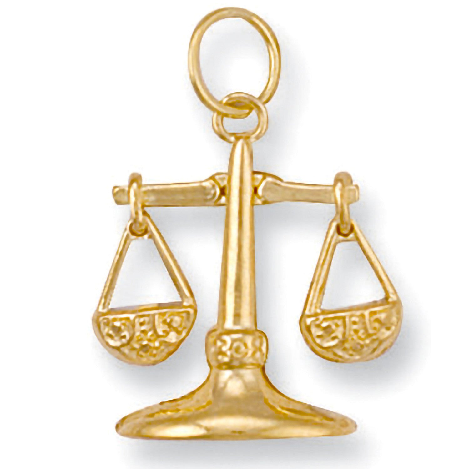 9ct Yellow Gold Libra Zodiac Pendant