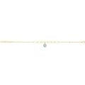 9 Carat (375) Yellow Gold Unisex Turquoise Enamel North Star Bracelet — 2.0g