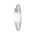 9 Carat (375) Yellow Gold Babies' White Diamond Cut Expandable 3mm ID Bangle — 3.2g