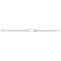 925 Sterling Silver Babies' Anchor Cut Out Heart ID Bracelet — 4.9g