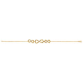 9 Carat (375) Yellow Gold Ladies' 7.5 Inch Triple Infinity Bracelet — 2.2g