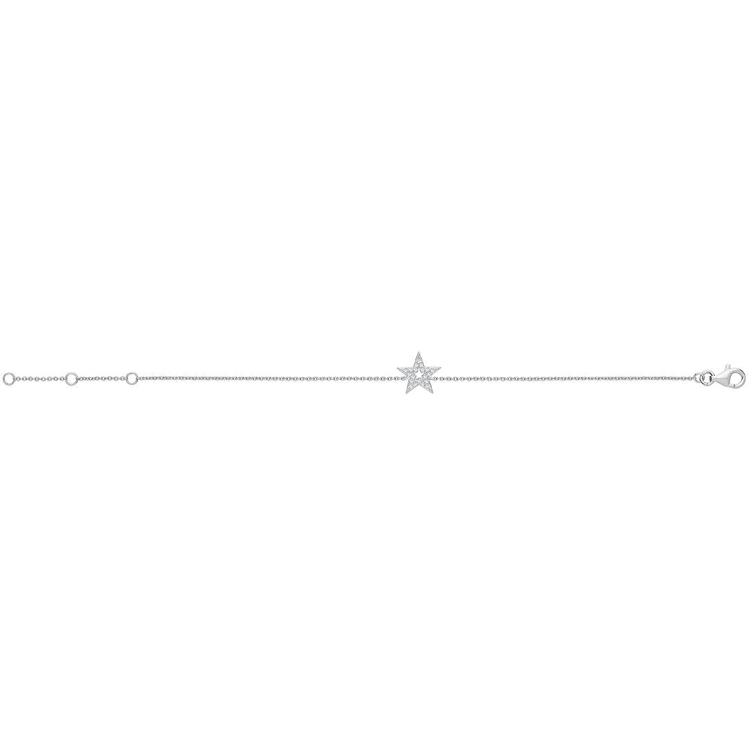 925 Sterling Silver Unisex Star Bracelet — 1.2g