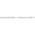 925 Sterling Silver Unisex Gents Curb ID Bracelet — 42.2g