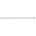 925 Sterling Silver Ladies' Flower Bracelet — 12.0g