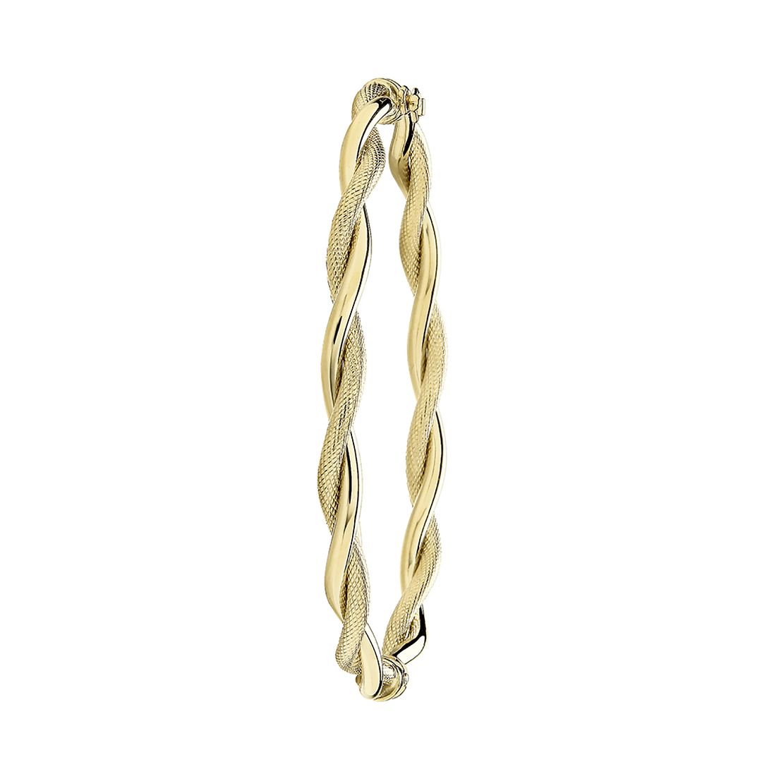 9 Carat (375) Yellow Gold Ladies' Hinged Bangle — 5.1g