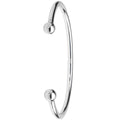 925 Sterling Silver Men's Torc Bangle — 23.0g