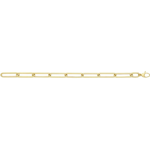 9 Carat (375) Yellow Gold Ladies' 7.5 inches Paperclip Bracelet — 6.1g