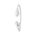 925 Sterling Silver Babies' Boxing Glove Torc Bangle — 6.1g