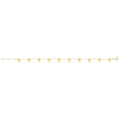 9 Carat (375) Yellow Gold Unisex Heart Charms Bracelet — 1.3g