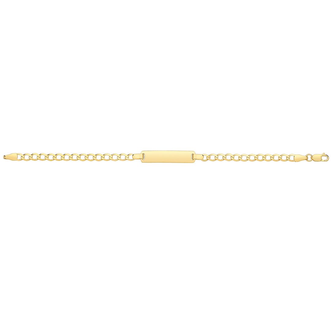 9 Carat (375) Yellow Gold Babies' Curb 6 inches ID Bracelet — 2.9g