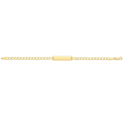9 Carat (375) Yellow Gold Babies' Curb 6 inches ID Bracelet — 2.9g
