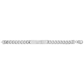 925 Sterling Silver Unisex Gents Curb ID Bracelet — 31.6g