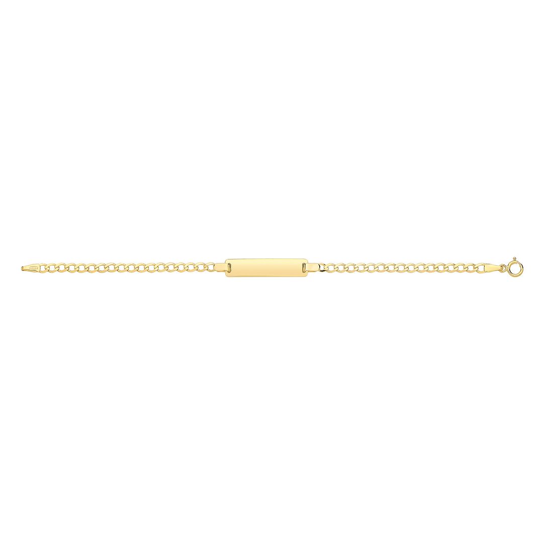9 Carat (375) Yellow Gold Babies' Curb 6 inches ID Bracelet — 2.3g