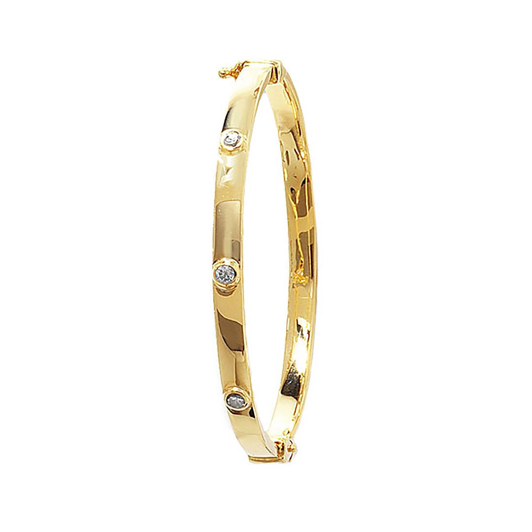 9 Carat (375) Yellow Gold Babies' 4mm Bangle — 5.8g
