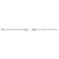925 Sterling Silver Babies' Trace Cut Out Heart ID Bracelet — 4.8g