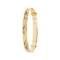 9 Carat (375) Yellow Gold Babies' Diamond Cut Expandable 4mm Bangle — 2.6g