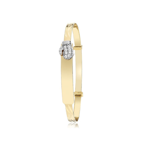 9 Carat (375) Yellow Gold Babies' Boxing Glove Baby Bangle — 3.5g