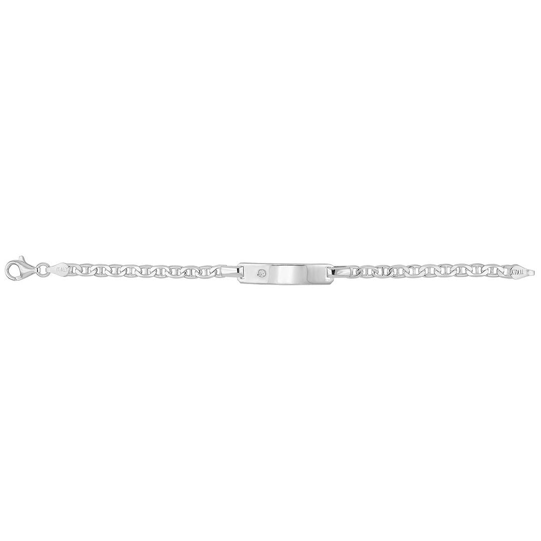 925 Sterling Silver Babies' Anchor Set ID Bracelet — 6.1g
