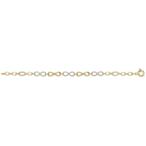 9 Carat (375) Yellow Gold Ladies' 7.5 Inches Infinity Bracelet — 4.3g