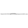 925 Sterling Silver Men's Flat Open Curb ID Bracelet — 19.4g