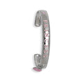 925 Sterling Silver Babies' Oval Heart Charm Princess Bangle — 6.2g