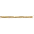 9 Carat (375) Yellow Gold Ladies' 7.5 Inches Brick Link Bracelet — 19.9g