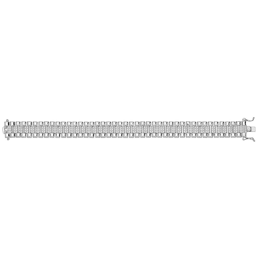 925 Sterling Silver Unisex Set Watch Strap Maidens Bracelet — 18.9g