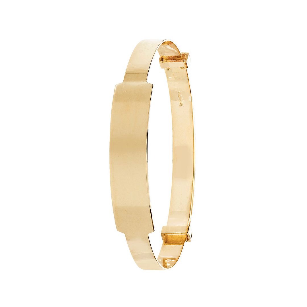 9 Carat (375) Yellow Gold Babies' Diamond Cut Expandable 4mm Bangle — 2.8g