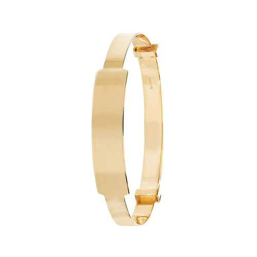 9 Carat (375) Yellow Gold Babies' Diamond Cut Expandable 4mm Bangle — 2.8g