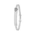 925 Sterling Silver Babies' Round Heart ID Bangle — 3.9g