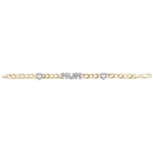 9 Carat (375) Yellow Gold Ladies' 7.5 Inches Mum Bracelet — 7.8g