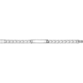 925 Sterling Silver Men's Scale Pattern ID Bracelet — 19.8g