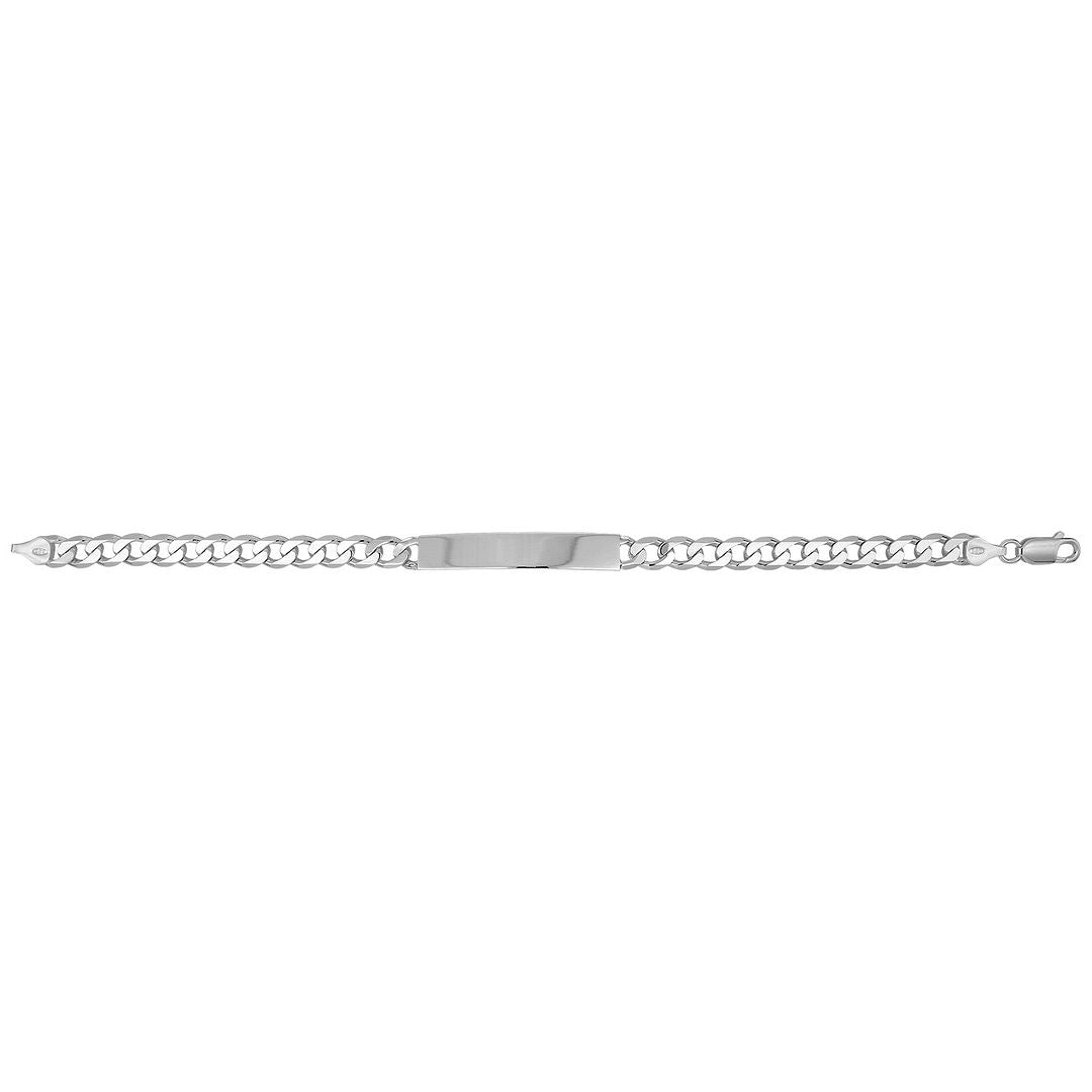 925 Sterling Silver Men's Curb ID Bracelet — 16.0g