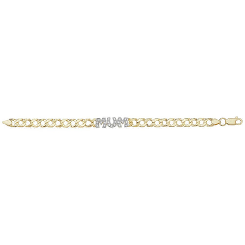 9 Carat (375) Yellow Gold Ladies' 7.5 Inches Mum Bracelet — 8.1g