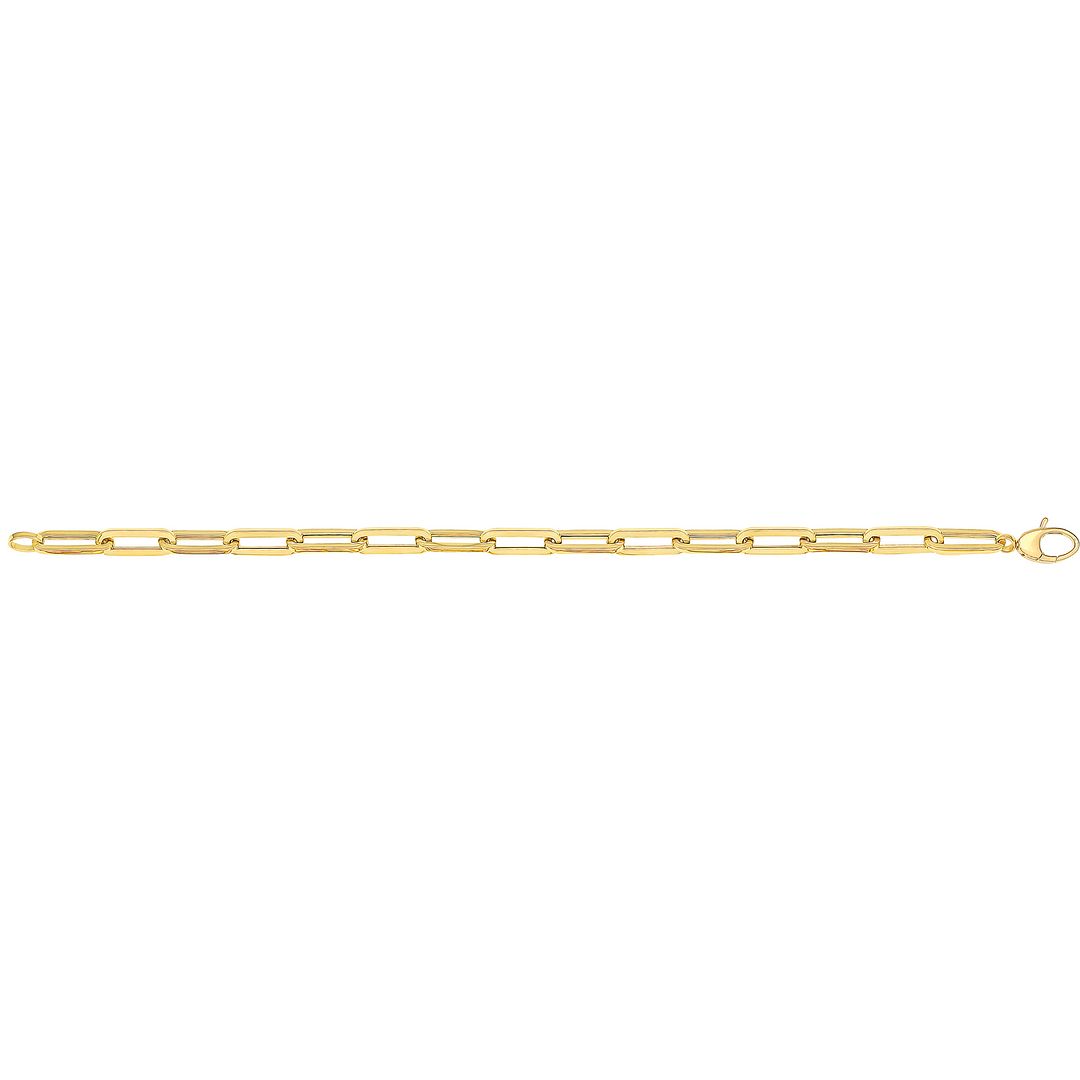 9 Carat (375) Yellow Gold Ladies' 7.5 inches Paperclip Bracelet — 3.4g