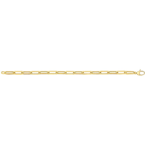 9 Carat (375) Yellow Gold Ladies' 7.5 inches Paperclip Bracelet — 3.4g