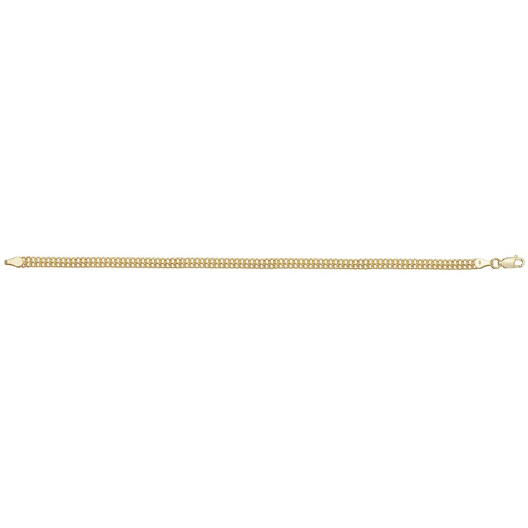 9 Carat (375) Yellow Gold Ladies' 7.5 Inches Flat Woven Bracelet — 2.5g