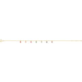 9 Carat (375) Yellow Gold Unisex Rainbow Drop Bracelet — 0.9g