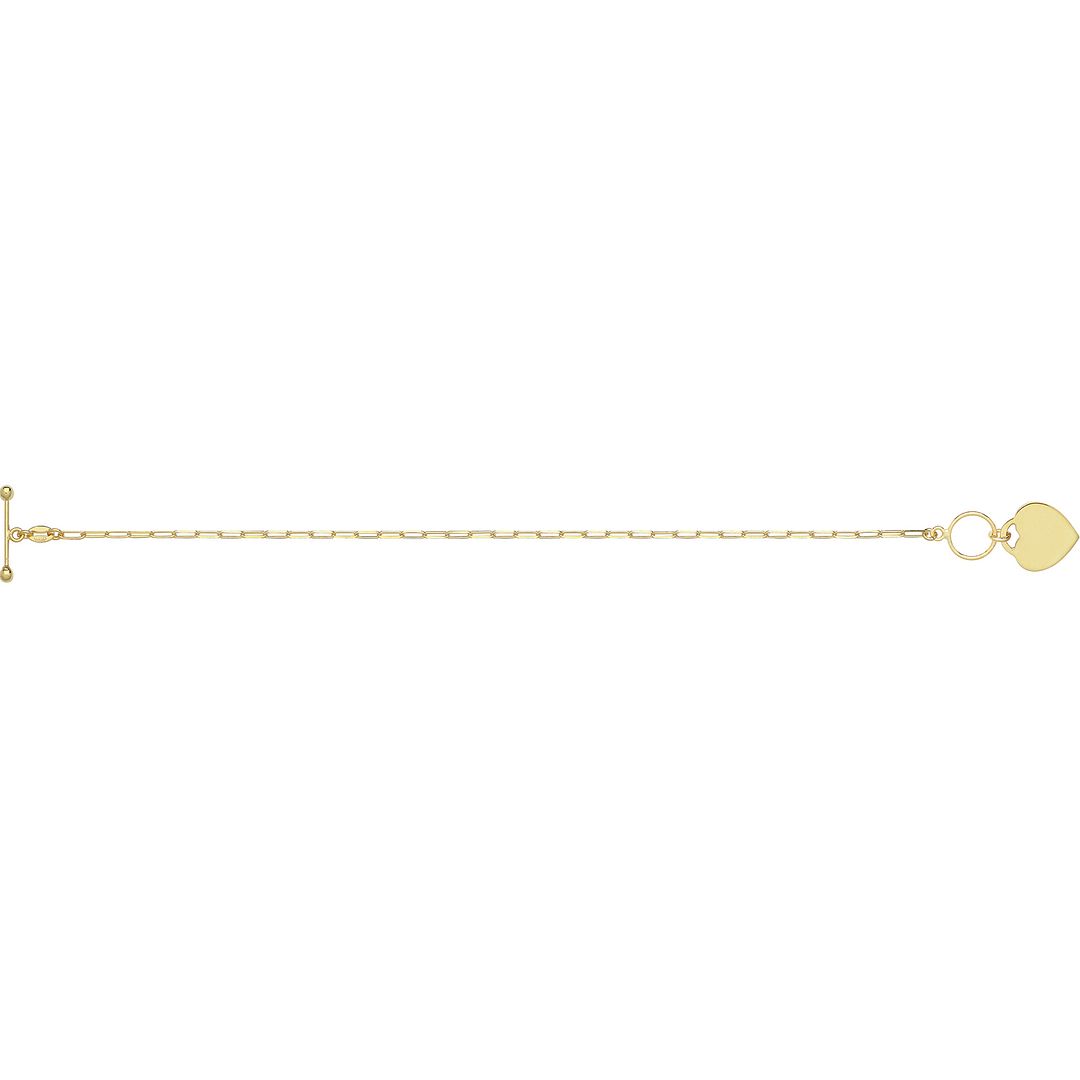 925 Sterling Silver Unisex Paper Plated Clip T Bar Bracelet — 3.4g