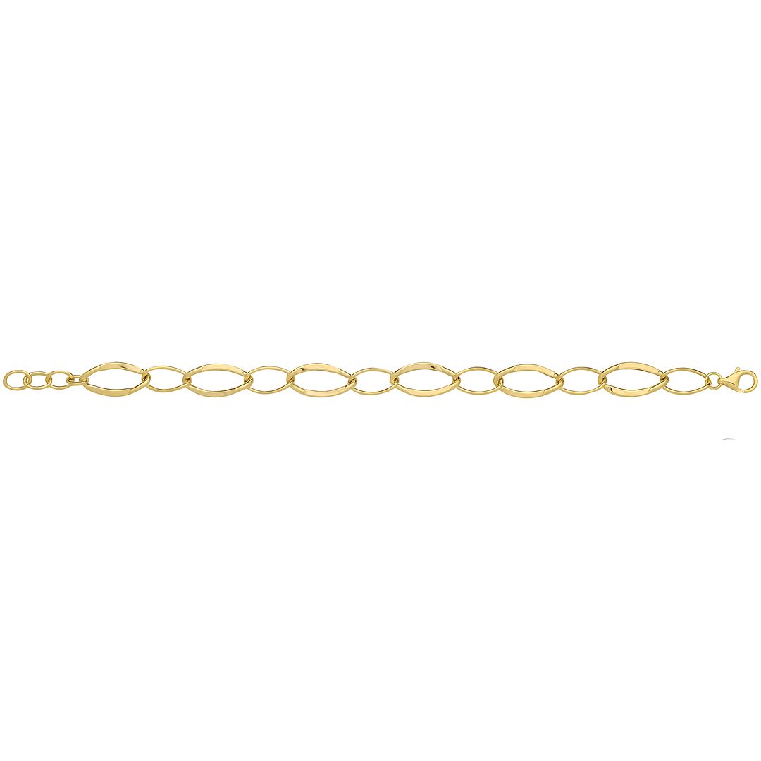 9 Carat (375) Yellow Gold Unisex Hollow Bracelet — 3.8g