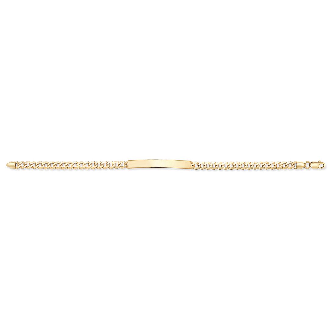 9 Carat (375) Yellow Gold Ladies' ID 7.5 Inches Bracelet — 4.9g