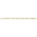 9 Carat (375) Yellow Gold Unisex Hollow Paperclip Bracelet — 6.5g