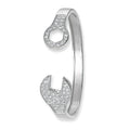 925 Sterling Silver Ladies' Oval Spanner Bangle — 15.5g