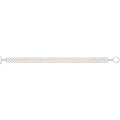 925 Sterling Silver Unisex Shell Pearl Bracelet — 8.0g
