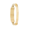 9 Carat (375) Yellow Gold Babies' Diamond Cut Expandable 4mm Bangle — 2.8g