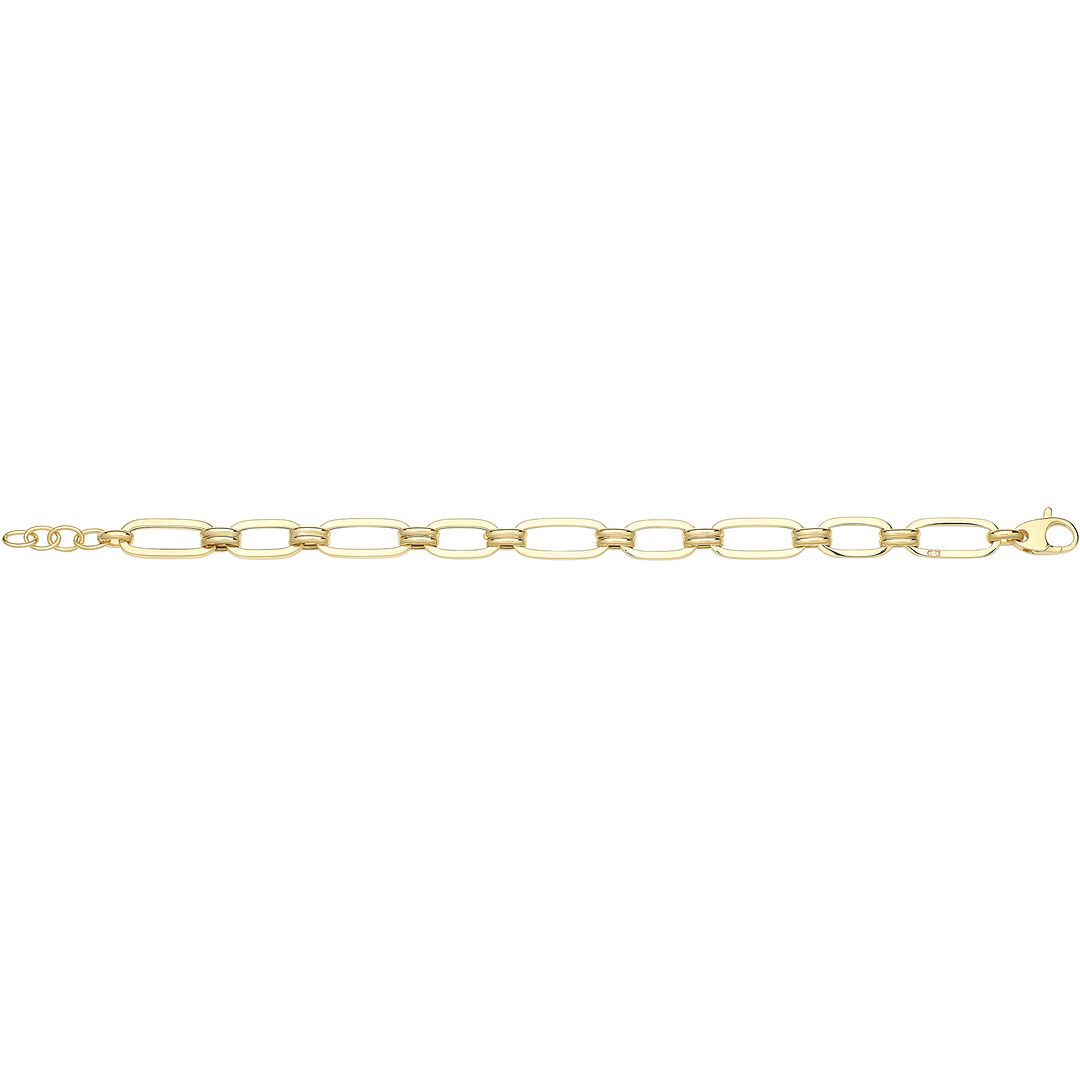 9 Carat (375) Yellow Gold Unisex Hollow Bracelet — 6.6g
