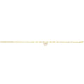 9 Carat (375) Yellow Gold Unisex White Enamel Butterfly Bracelet — 1.8g