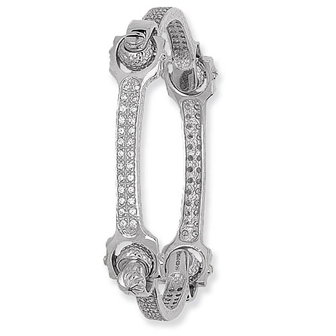 925 Sterling Silver Ladies' Spanner Bangle — 25.0g