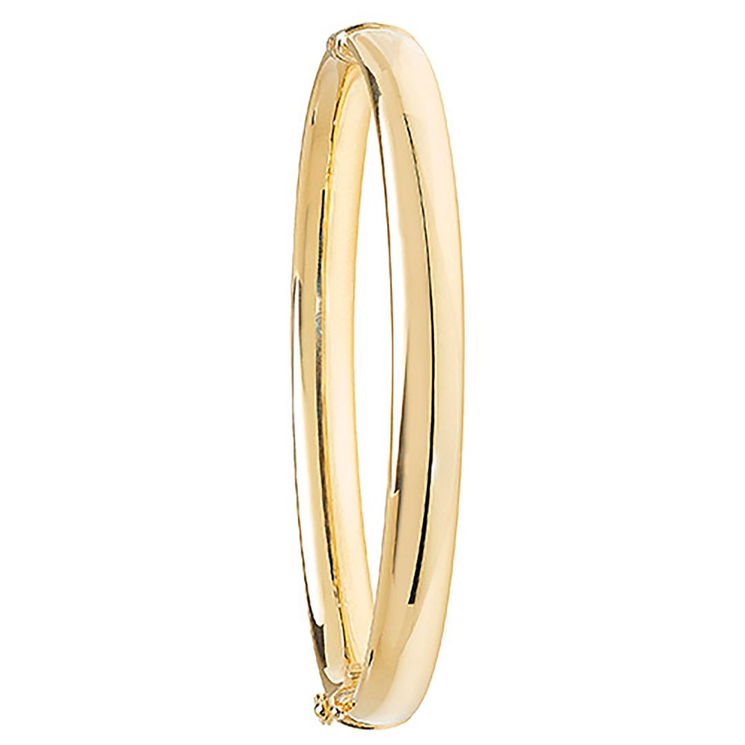 9 Carat (375) Yellow Gold Ladies' Hinged Bangle — 6.6g