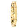 9 Carat (375) Yellow Gold Ladies' Diamond Cut Expandable 7.5mm Bangle — 7.2g